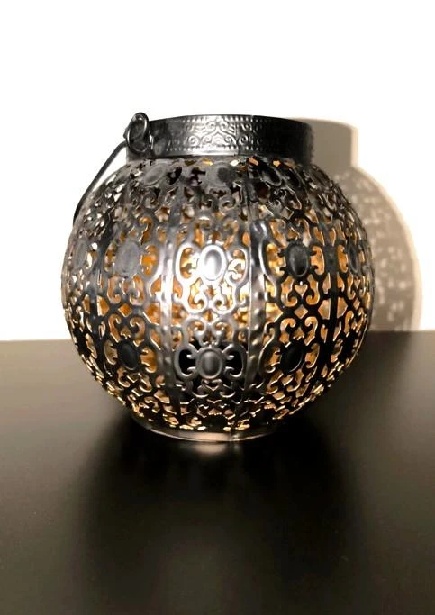 Superbe lampe bougeoir façon fer forgé